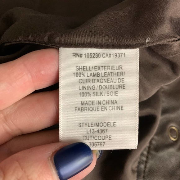 JOIE Brown Genuine Leather Hooded Bomber Jacket - Picture 11 of 11